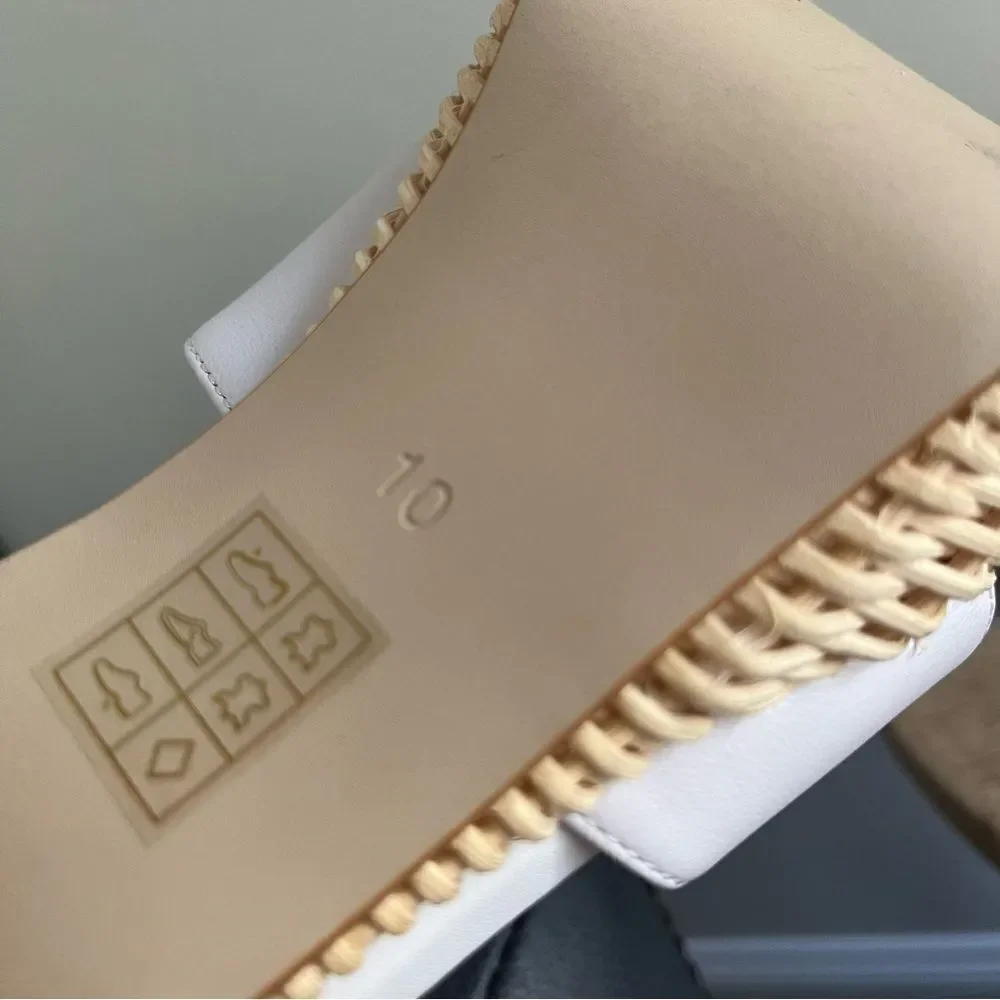 Jeffrey Campbell Amma Platform Sandals in White and Tan Size 10, NWOB - Picture 13 of 14